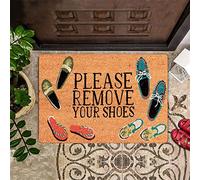 NA Door Mat Indoor Please Remove Your Shoes Doormat Shoes Off Doormat Take Off Your Shoes Front Door Mat Outdoor housewarming gifts home decor, 40 x 60 cm