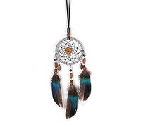 NA Dream Catcher Wind Chimes Small Boho Charms Handmade Feather for Car Hanging Decorations