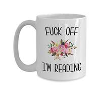 NA Fuck Off I'm Reading Mug - Ceramic Coffee Cup - 330 ml - Reusable - Birthday Gift