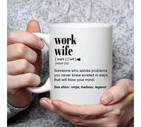 NA Funny Work Wife Gift Mug For Christmas, Birthday, appreciation, Retirement Gift, Personalized Custom Name COFfee Mug