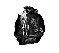 NA Game Over Playing Card Car Sticker Black Skull Car Sticker 3D Waterproof Car Decal for Car, Window, Motorcycle, Refrigerator, Wall