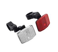 NA JarKuen 2 Pcs Front and Back Bike Reflectors Bicycle Wheel Spoke Reflectors Bracket Bike Plastic Tail Lights for Road Bike, Mountain Bike