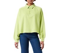 NA-KD Buttoned Collar Sweater, Lime Light, XX-Small