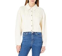 NA-KD Cropped Linen Jacket, Light Beige, EU 38 | 12 UK