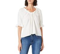NA-KD Drawstring Neck Blouse, White, EU 42