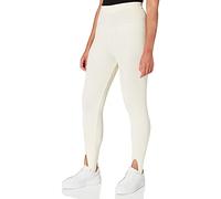 NA-KD Open Heel Knitted Leggings, Light Beige, Small