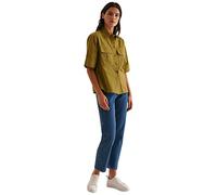 NA-KD oversized pocket shirt, moss green, EU 38