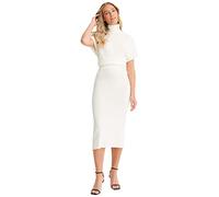 NA-KD polo neck knitted top, ecru, XX-Small