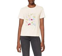 NA-KD Printed T-Shirt, Beige, Medium