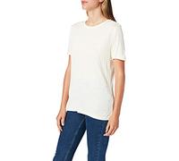 NA-KD Striped Viscose Tee, Yellow White Stripes, Small
