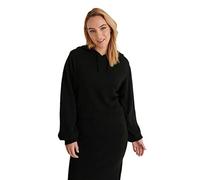 NA-KD Women's Basic Hoodie Sweater, Black, 3X-Large