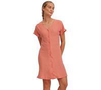 NA-KD Women's Button Front Mini Casual Dress, Desert Pink, 12 UK