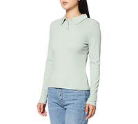 NA-KD Women's Buttoned Collar Top Shirt, Largeight Green, X-Large