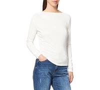 NA-KD Women's Draped Long Sleeve Top Shirt, Off White, Large