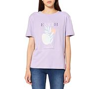 NA-KD Women's Earth Printed T-Shirt, Largeight Purple, Medium
