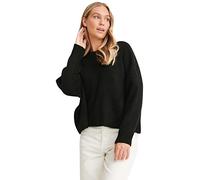 NA-KD Women's Wide Knitted Pullover Sweater, Black, L UK