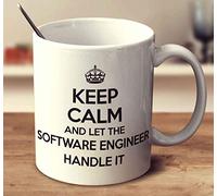 NA Keep Calm and Let The Software Engineer Handle It White 15 Oz Coffee Mug