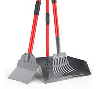 NA Larger Pooper Scooper - Rake, Spade & Tray Set for Large Small and Multi Dogs - Long Handle Poop Scoop No Bend Down Easy to Use for Yard Grass Gravel Dirt Beach