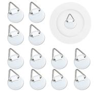 NA NA 50pcs Invisible Self-Adhesive Plate Hangers, Vertical Plate Holder for Wall, Adhesive Plate Hanger Hooks for Plates Pictures Wall Decoration (White)