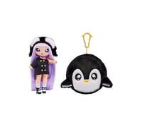 Na! Na! Na! Surprise Cozy Series - ISLA Waddles Penguin Fashion Doll Made of Soft Plush with Purple Hair, Hat, Outfit and Fluffy Pendant Bag, Great Gift for Children from 5 Years, 119401EUC
