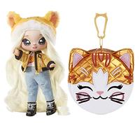 Na! Na! Na! Surprise Glam Series 2 - Tabitha Nekota - Cat Inspired Soft Plush Doll with Blonde Hair and Metallic Animal Clip-On Bag - Collectable - Great Gift for Children Aged 5+