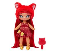 Na! Na! Na! Surprise Sweetest Gems Series - Ruby Frost - Birthstone Garnet - Soft 19 cm Fashion Doll with Red Hair, Taffeta Dress, Hat & Brush - Collectable - For Children from 5 Years