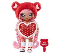Na Na Na Surprise Sweetest Heart-VALENTINA MOORE Doll Model Red Outfit with Pink Hair, 1 Heart Shaped Dress & 1 Brush - Collectible 5+ Years, 581291EUC