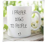 NA Novelty Funny Coffee Mugs I Prefer Dogs to People Dog Lover Gift Dog Walker Present Joke Mugs Dog Mug Adult Humour Birthday Xmas Mugs - Ceramic Coffee Mug Tea Cup, High Gloss