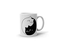 NA offee Mug Ying Yang Cats - Black & White White Mug O0M