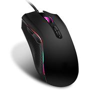 NA Optical gaming mouse with 7 bright colors LED backlight and ergonomic design, suitable for LOL CS