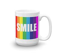 NA Rainbow Smile Coffee Mug, Looks Like The Mug From Big Bang Theory, Funny, Quote, Tv, Original Gift Idea From For You By Rose, 8 Different Mugs, Make It A Set