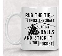 NA Rub The Tip, Slap My Balls Pool Funny Billiards Coffee Mug Gift for Him