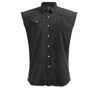 Spiral - Sleeveless Stone Washed Worker Black - M