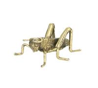 NA Solid Copper Cricket Figurine, Brass Tricky Insect Model Statue Sculpture Office Home Study Desk Fun Children's Room Decoration (B)
