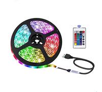 NA USB LED Strip Lights with Remote Control, Flexible Color，5050 RGB，6.56 FT/2M，DIY Indoors