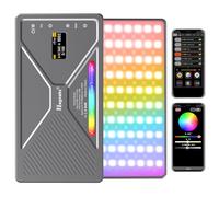 NA225 RGB Video Light,10W Portable Selfie LED Camera Light with 2500-9900K, 4000mAh Rechargeable Battery, CRI 96+, App Control for Studio Photography Vlogging Streaming Phone and Video (Metal Gray)