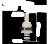 NAABHIKA 5/16 3/8 Hose Barb Valved In-Line Coupling Insert Panel Mount Coupling Body Male Female Quick Shut-Off Hose Joint Tube Connector-ML5PM