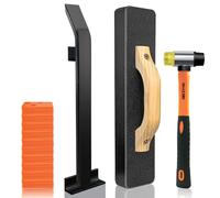 NAACOO Laminate Floor Installation Kit - Tapping Block for Vinyl Plank, Knock 1-2 Times, Heavy Pull Bar, 40pc Spacers, Rubber Mallet - Professional Tools