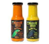 NAAGIN The Original hot Chilli - Medium Spicy Sauce (230gm) + Kantha hot Chilli Extra Spicy Sauce (230gm) , (Pack of Two)