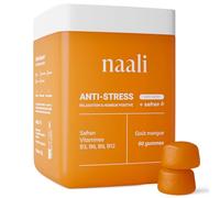 Naali Gummies Anti Stress Saffron Vitamins B3 B6 B9 B12 - 60 Gummies - Fatigue, Mood Support, Mental Energy - Sugar Free, Mango Flavour - Wellness Supplement, Inner Balance