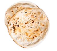 Naan Bread Plain 20pcs - Hand Shaped and Baked Traditional Vegan Nan bread (2 pcs per bag x Case of 10)