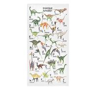 Naanle Cartoon Dinosaur Alphabet Soft Highly Absorbent Guest Large Home Decorative Hand Towels Multipurpose for Bathroom, Hotel, Gym and Spa (16 x 30 Inches)