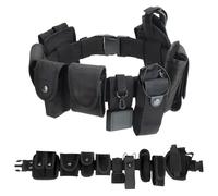 Naapesi 9-in-1 Police Duty Belt Kit, Law Enforcement Tactical Belt Rig with Versatile Pouches, Tactical Modular Belt Ideal for Paramedics, Police Equipment,Security Personnel and Military (Black)