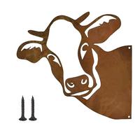 Naapesi Rust Garden Decoration, 30 x 28 cm Garden Stake Rust, Metal Decorative Garden Statues, Tree Stake, Rust Garden Figure, Rust Decoration for Outdoor, Patina, Animal Rust Decoration, Farm