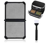 Naapesi Splatter Guard for Air Fryer, 1 PC Silicone Air Fryer Splatter Screen Compatible with Philips N350 & Tefal EY9018, Includes Oil Brush, Heat-Resistant & Easy Clean
