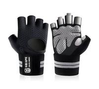 Naapesi Weight Lifting Gloves, Gym Gloves for Men & Women,Anti Slip Padded Palm Protection,Half Finger Exercise Calisthenics Cycling Climbing,for Weightlifting, Cycling,Strength Training (L)