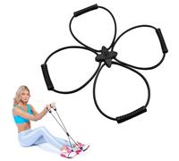 Naapesi Women's Pilates Coreplus Reformer Kit Pilates Band with 4 Rings Fitness Equipment for Muscle Building & Flexibility (Black)