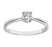 Naava 9ct White Gold Solitaire Engagement Ring, IJ/I Certified Diamond, Round Brilliant, 0.33ct