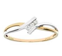 Naava’s 9 Ct Gold Rings for Women - Premium Quality Engagement Brilliant Cut White Ring - Stunning and Durable Twist Crossover Wedding Ring - Branded Box Included