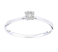 Naava - Women Princess Diamond Engagement Ring -Size P PR20432W-P